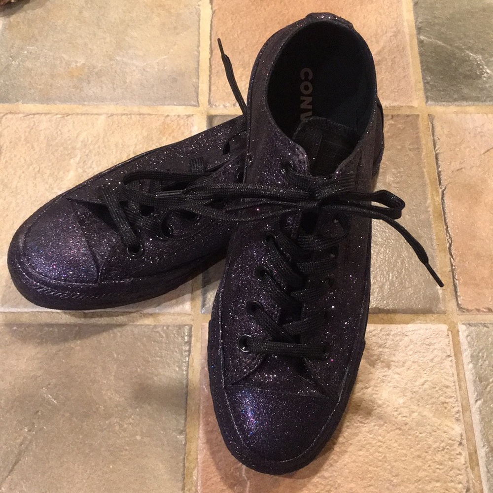 Deep Purple Glitter Converse